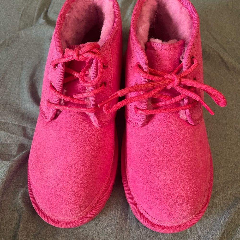 UGG Pink Fleece-Lined Boots